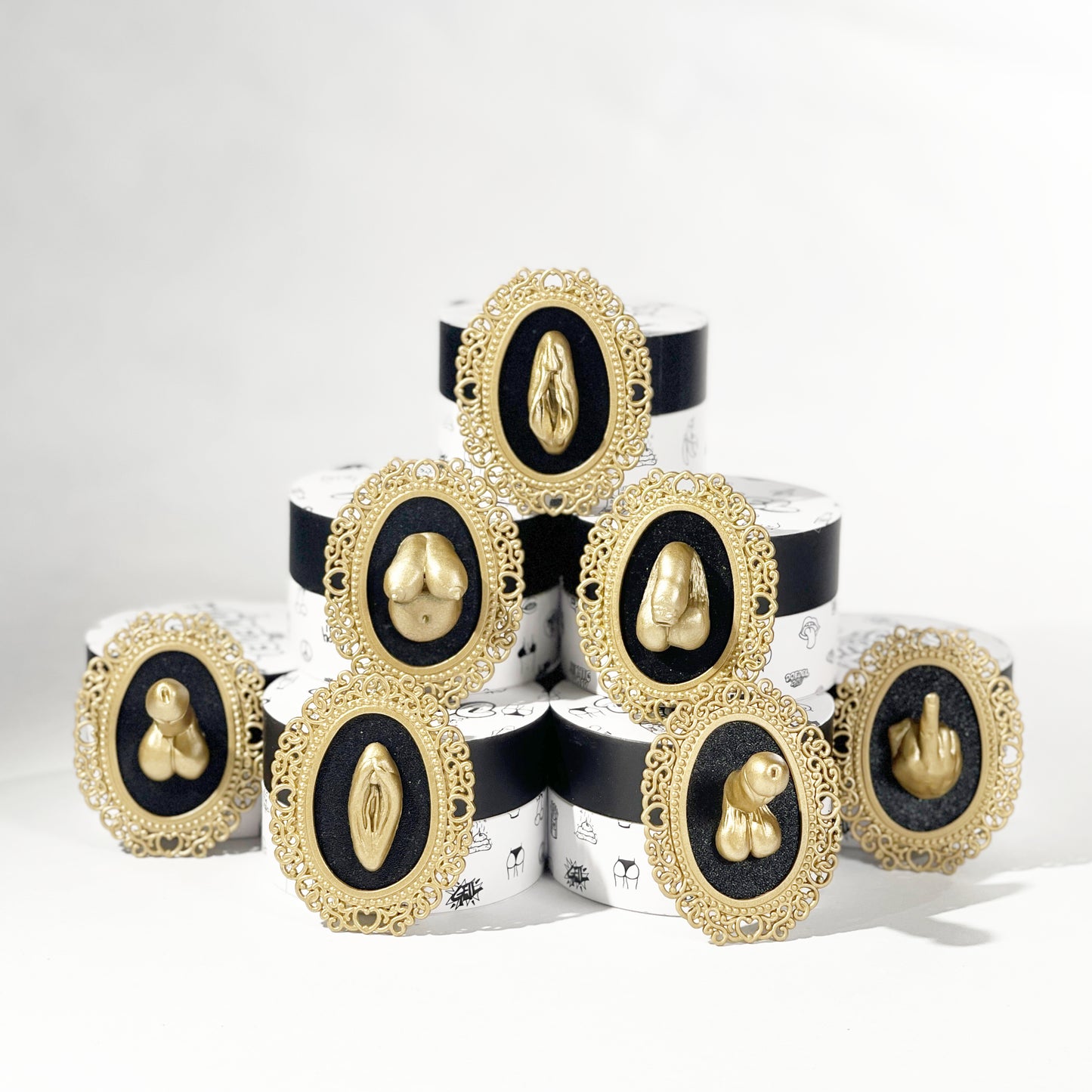 Das komplette Set | 7x Original Doedelboy 3D Kühlschrankmagnete | Best Price | 7 Stück