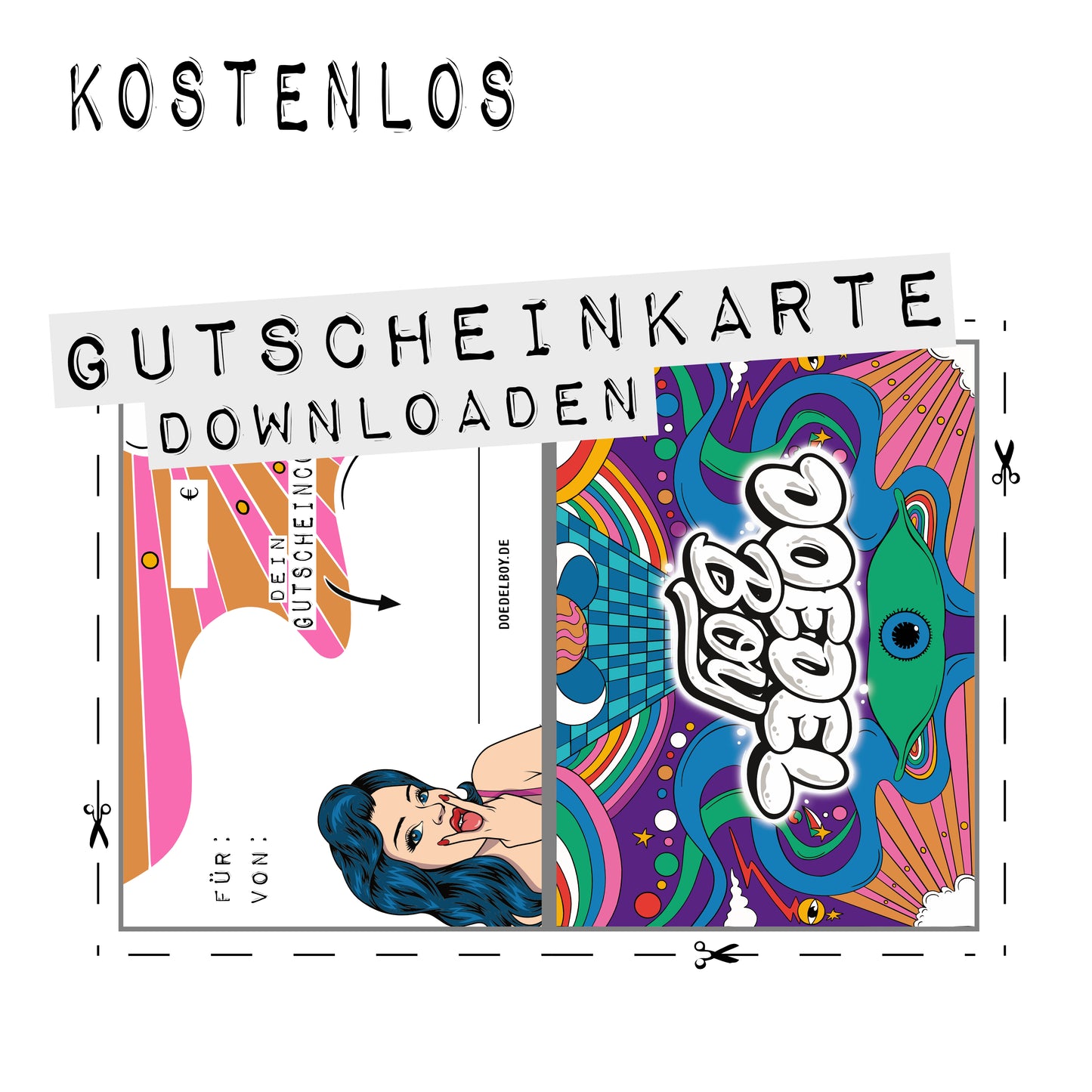 Gutscheinkarte | Kostenlose Druckvorlage | Geschenk | Free Download PDF