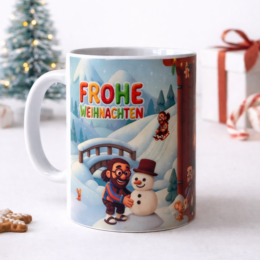 Martins Xmas Becher | Frohe Weihnachten inkl. QR Code | Begrenzte Stückzahl