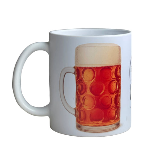 Bier-Becher "Stell dir einfach vor es ist Bier" – 350ml Tasse mit Zapfbild – Lustiges Geschenk für Büro & Bierfreunde